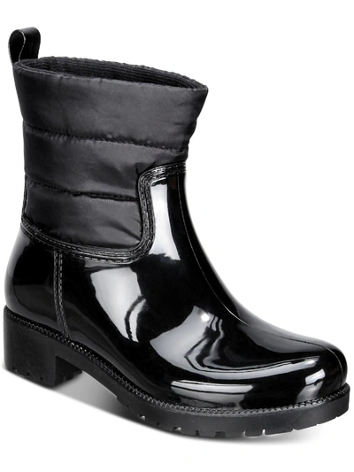Charter Club Womens Patent Ankle Winter & Snow Boots In Black
