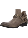 Gc Shoes Elisa Womens Faux Leather Slip On Ankle Boots In Light Brown