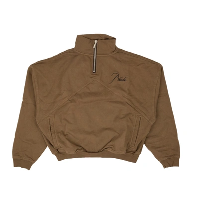 Rhude Brown Half-zip Sweatshirt
