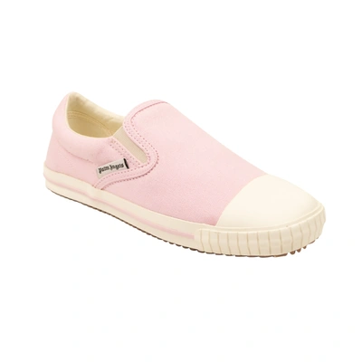 Palm Angels Pink Vulcanized Square Slip On Canvas Sneakers