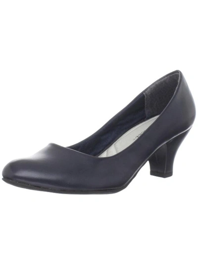 EASY STREET FABULOUS WOMENS FAUX LEATHER ROUND TOE PUMPS