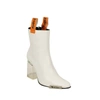 PALM ANGELS WOMEN'S BLOCK HEELS ANKLE BOOTS - WHITE