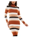 ALMOST FAMOUS JUNIORS WOMENS STRIPED KNEE SWEATERDRESS