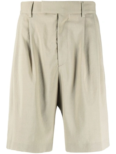 Amiri Double Pleated Shorts In Neutral