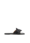 Atp Atelier Capurso Twisted Leather Flat Sandals In Black