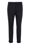 Dondup Gaubert Slim Flannel Trousers In Dark Blue