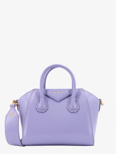 Givenchy Antigona Toy Crossbody Bag In Leather In Purple