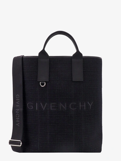 Givenchy G-essentials Cotton Canvas Tote Bag In Black