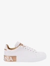 Dolce & Gabbana Dolce&gabbana White/gold Portofino Sneakers In White