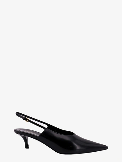 Givenchy Show Kitten-heel Slingback Leather Pumps In Black