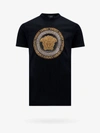 Versace Round-neck Cotton T-shirt In Black