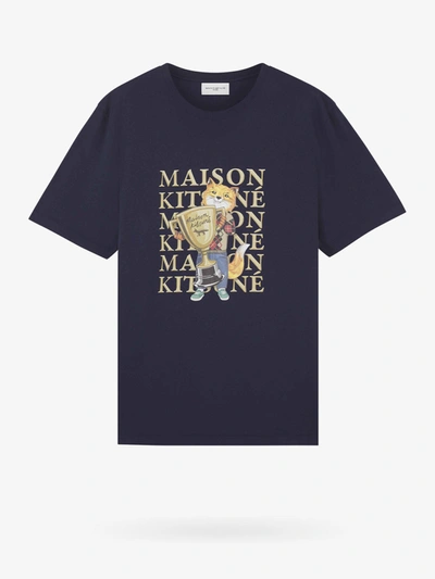 Maison Kitsuné Fox Champion Regular Tee-shirt In Blue