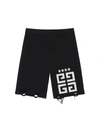 Givenchy Black Embroidered Shorts In Black