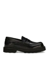 DOLCE & GABBANA LEATHER PENNY LOAFERS