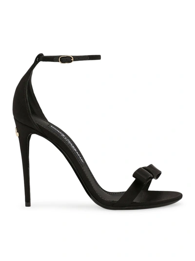 Dolce & Gabbana Sandal With Bow Sandals Black