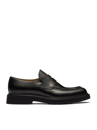 Church's Seam-detail Leather Loafers In Black