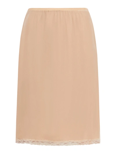 Gucci Skirt Silk Chiffon In Nude & Neutrals