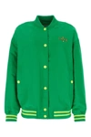 Chiara Ferragni Grass Green Twill Bomber Jacket