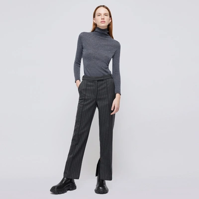 Jonathan Simkhai Vera Pant In Grey Pinstripe