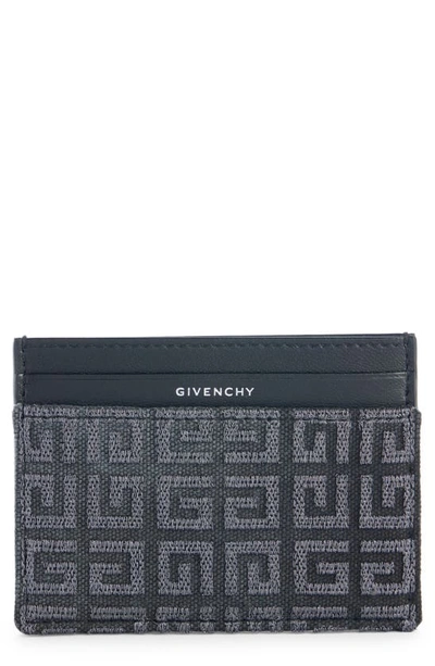 Givenchy G Cut Logo Card Case In Dark Grey