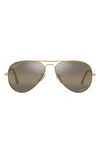 Ray Ban Ray-ban 58mm Polarized Pilot Sunglasses In Gold 2