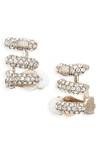 GIVENCHY STITCH CRYSTAL CLIP-ON EARRINGS
