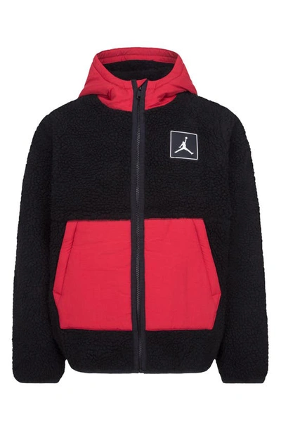 Jordan Kids' Jumpman Hooded Fleece Jacket In Black