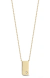 Dana Rebecca Designs Cynthia Rose Diamond Starburst Tag Pendant Necklace In Yellow Gold