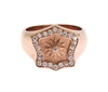 NIALAYA NIALAYA PINK GOLD 925 SILVER AUTHENTIC CLEAR WOMEN'S RING