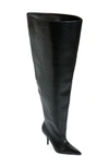 Azalea Wang Donato Pointed Toe Over The Knee Boot In Black