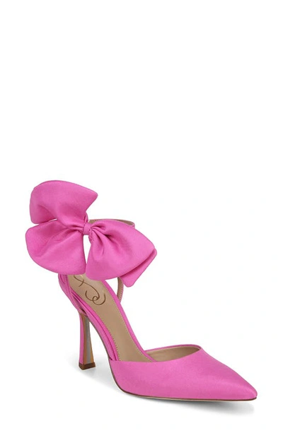 Sam Edelman Halie Bow Heel Bright Dahila In Pink