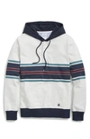 BROOKS BROTHERS RUGBY STRIPE COTTON HOODIE