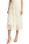 NIKKI LUND AUDRA FLORAL APPLIQUÉ CHIFFON MAXI SKIRT