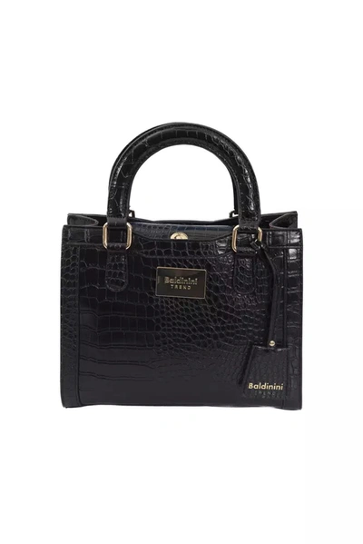 Baldinini Trend Elegant Shoulder Bag With En Women's Accents In Black