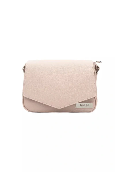 Baldinini Trend Cow Leather Shoulder Women's Bag In Pink