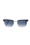 Frankie Morello Black Metallic Fibre Sunglasses In Black