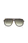 Frankie Morello Brown Metallic Fibre Sunglasses In Brown