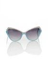 Frankie Morello Light Blue Acetate Sunglasses In Blue