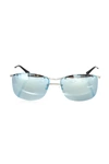 Frankie Morello Silver Metallic Fibre Sunglasses In Silver