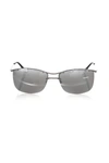 Frankie Morello Silver Metallic Fibre Sunglasses In Silver