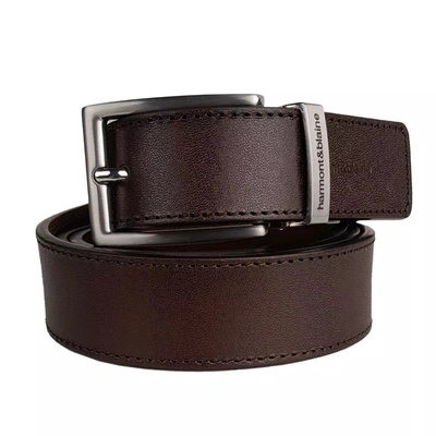 Harmont & Blaine Brown Leather Di Calfskin Belt