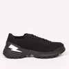 NEIL BARRETT BLACK TEXTILE AND LEATHER SNEAKER