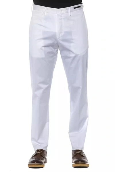 Pt Torino White Cotton Jeans & Pant