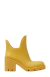 Burberry Rubber Marsh Heel Boots In Yellow