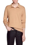 SANDRO NELSON LONG SLEEVE WOOL & CASHMERE SWEATER