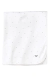 Petite Plume Stars Pima Cotton Baby Blanket In White