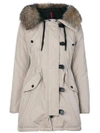 MONCLER faux fur trim hooded jacket,MACHINEWASH
