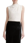 Vince Short Silk-blend Slip Skirt In Black