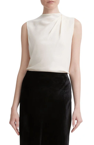 Vince Short Silk-blend Slip Skirt In Black