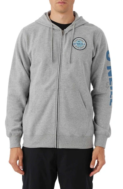 O'neill Fifty Two Zip Hoodie In Heather Gray